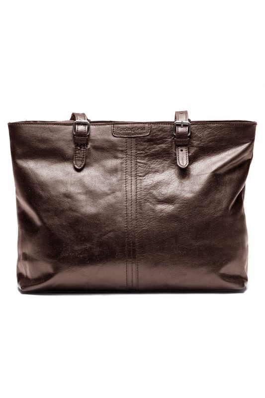 Springfield Shopper skinn mörkbrun
